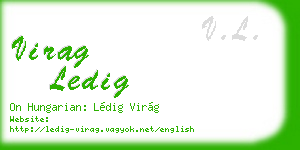 virag ledig business card