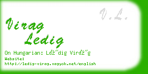 virag ledig business card